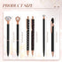 6 Pcs Ballpoint Pens Set Metal Crystal Diamond Pen for Journaling Black Ink Ballpoint Pens Liquid Sand Glitter Pen Fancy Pens Gifts for Woman Girl...