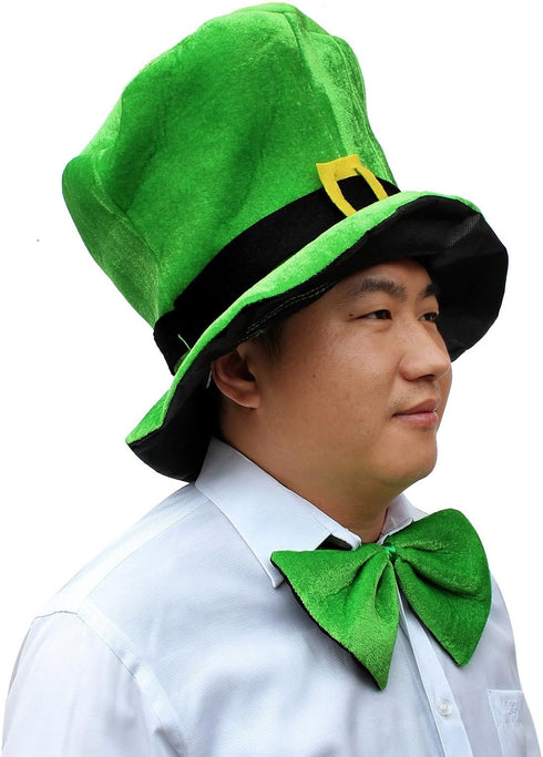 CreepyParty St. Patrick's Day Party Costume Suit Hat, Bow, Bow Tie, Beard, Scarf (Hat, Beard, Tie, Bow tie)...