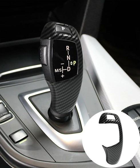 Carbon Fiber Car Gear Shift Knob Cover,Car Sticker Decals Gear Shift Knob Cover,Carbon Fiber Pattern for F20 F30 F31 F34 X5 F15 X6 F16 X3 F25 X4 F...