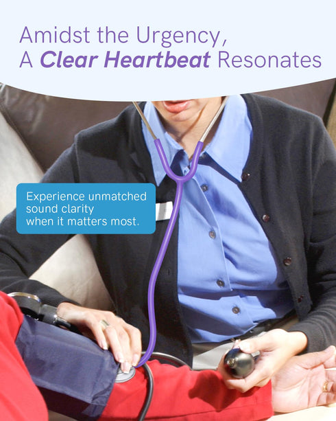 FriCARE Purple Stethoscopes for Nurses, Doctors and Nursing School Students, Lightweight Single Head Stethoscopes kit for Home Use Medical Supplie...