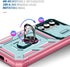 Case for Galaxy A54 5G, Slide Lens Protective Case Shockproof Impact Resistant with Kickstand Cover Case for Samsung Galaxy A54 5G (Pink Green)...