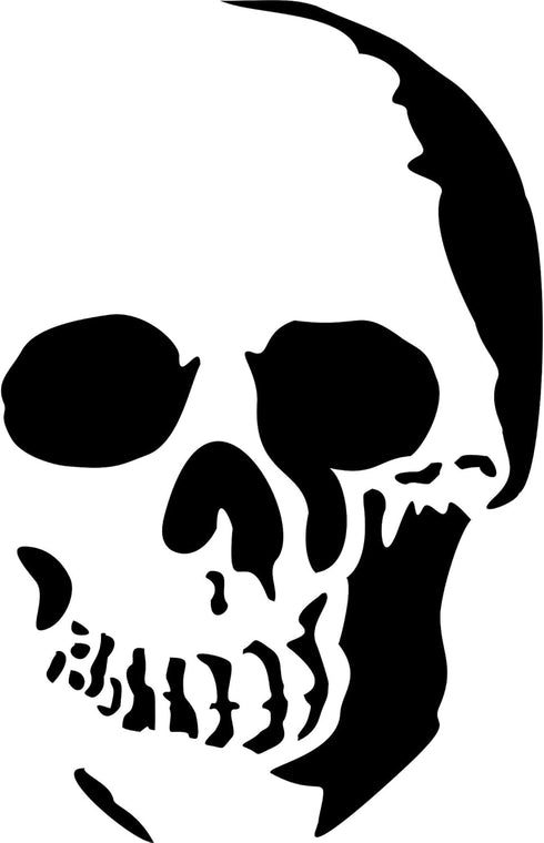 Halloween Skull Stencil, 7.5 x 12 inch (L) - Scary Halloween Head Stencils for Painting Template...