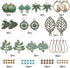 SUNNYCLUE 1 Box DIY 9 Pairs Metal Hollow Bohemian Vintage Dangle Earrings Jewelry Making Starter Kit Alloy Green Patina Tree Leaf Coin Sea Horse C...
