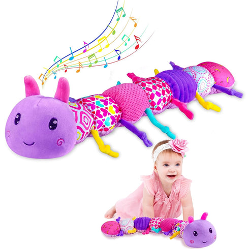 Baby Girl Toys 0-6 Months, Baby Soft Stuffed Animal Toys with Multi Textures,Rattle,Crinkle,Baby Girl Gift, Baby Girl Toys 6 to 12 Months,Infant 3...