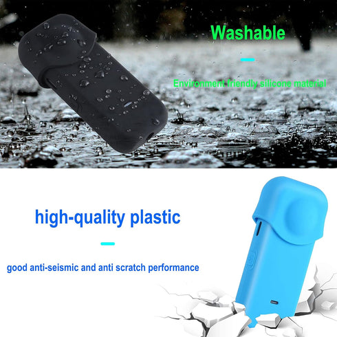 Protection Accessories for Insta360 One X2, Action Camera Rubber Sleeve with Silicone Lens Cover Kit (Black), 11.8cm x 5.8cm x 4.2cm......