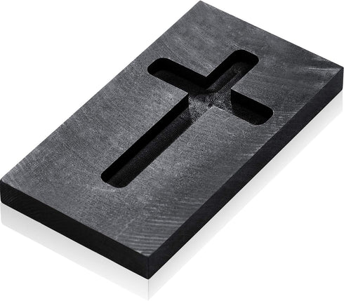 Skyley Cross Graphite Casting Ingot Mold Metal Refining Scrap Melting Casting Mould for Gold Silver Metal...
