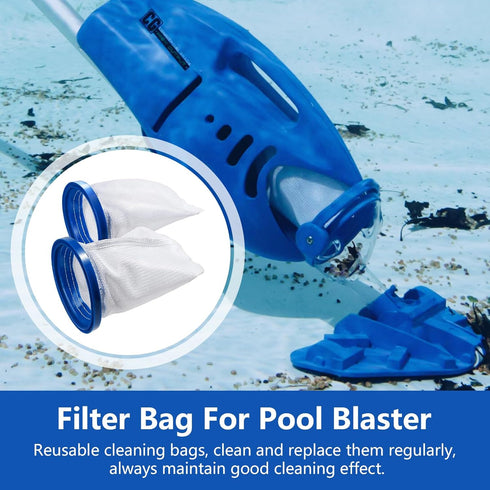 2-Pack Pool Vacuum Cleaner Reusable Filter Bag for Pool Blaster Water Tech Max & Catfish Ultra Pool Vacuum Sand & Silt Cleaner Filter...