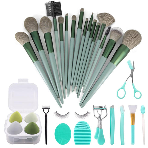 Koccido Makeup Brushes 30 Pcs Makeup Kit,Foundation Brush Eyeshadow Brush Make up Brushes Set (Green, 30 Piece Set)...