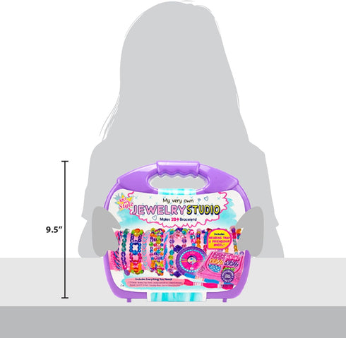 Just My Style My Very Own Jewelry Studio, Personalized Bracelet Making Kit With 1700+ Beads, Bead Kit Great for On-The-Go, Travel DIY Custom Acces...