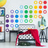 14 Pieces Large Stencil for Painting on Wood Plastic 5 Point Stencil Template Paint Stencils for Fabric Walls Arts Paper Home Decoration (Circle)...