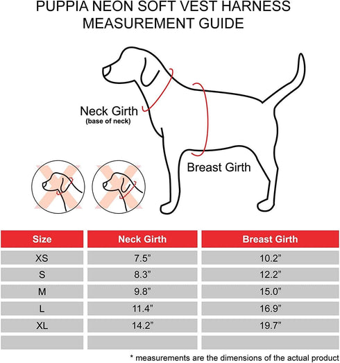 Puppia Neon Soft Vest Harness Step-in No Choke No Pull Walking Training for Small and Medium Dog, Green, Medium...