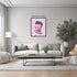 Posterizer 1 pcs-David With Bubble Gum Pop Art-Pink Aesthetic-Abstract & Modern Art-Comedy Art-Gifts for Women-Living Room Bedroom Decor- unframed...