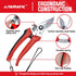 YAMATIC Garden Pruning Shears 3 Pack, 2 Bypass Pruners 1 Pruning Snip, Straight Garden Scissors with Sharp Blade, Heavy Duty Garden Clippers Hand ...