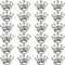 24PCS Tiara Crown Brooch Pin Wedding Party Pageant Brooch (Silver)...