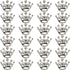 24PCS Tiara Crown Brooch Pin Wedding Party Pageant Brooch (Silver)...