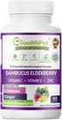 7 in 1 Elderberry with ZINC, Vitamin C, Vitamin D, Echinacea, Ginger & Indian Gooseberry (Amla).Premium Elderberry Capsules 90 ct, All Natural,Non...