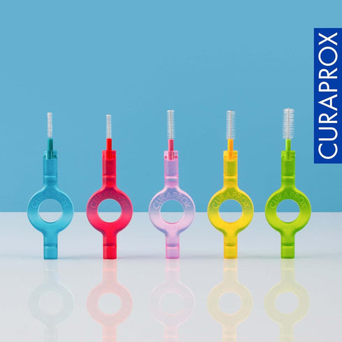 Curaprox CPS 08 Prime Refill Interdental Brushes, 8-Piece Refill Pack interdental brushes CPS 08 prime, 0.8 mm to 3.2 mm, Pink...