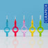 Curaprox CPS 08 Prime Refill Interdental Brushes, 8-Piece Refill Pack interdental brushes CPS 08 prime, 0.8 mm to 3.2 mm, Pink...