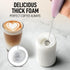 Zulay Kitchen Powerful Double Whisk Milk Frother Handheld - Foam Maker With Stand - Whisk Drink Mixer for Coffee, Mini Foamer for Latte, Matcha, F...