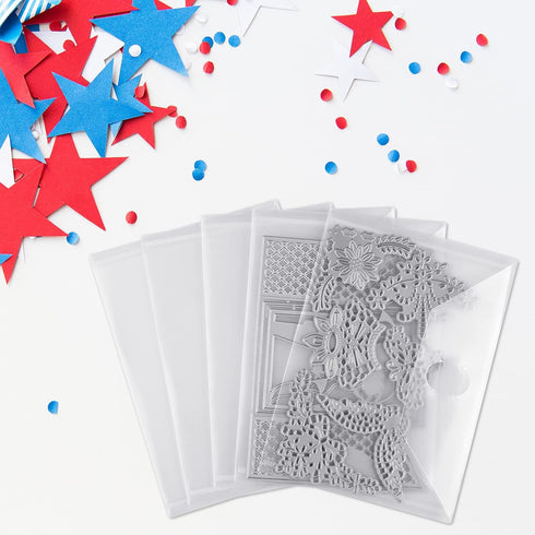 21 Pieces Clear Stamp and Die Storage Pockets Die Cut Storage Bag Scrapbooking Storage Die Storage Envelopes for DIY Card Making (Die Cut Not Incl...