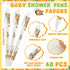 60 Pcs Baby Shower Pens Party Favors Gifts Bulk for Guests Girls Boys Games Neutral Gender Reveal Favors Baby Shower Prizes Souvenirs Keepsakes Gi...