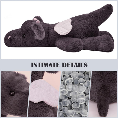 Black Dragon Plush 19" Giant Cute Dragon Stuffed Animal Kawaii Dragon Plushie Hugging Stuffy Plush Toys Birthday for Kids Babies Bedroom Decor 0.6...