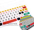 WYGCH- Ultra Thin Silicone Keyboard Cover Compatible with Logitech K480 Multi-Device Keyboard Protcetive Skin-Creative Rainbow Font...