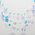 Cheerland Iridescent Circle Garlands Under The Sea Party Decorations Holographic Ocean Party Hanging Streamers for Mermaid Birthday Bubble Backdro...