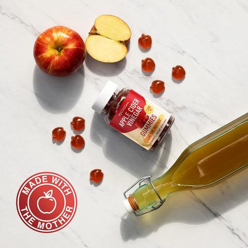 Apple Cider Vinegar Gummies | 1000mg | With The Mother | Support Weight Loss, Immunity, Energy & Detox | Vitamins B9, B12, Beetroot & Pomegranate ...