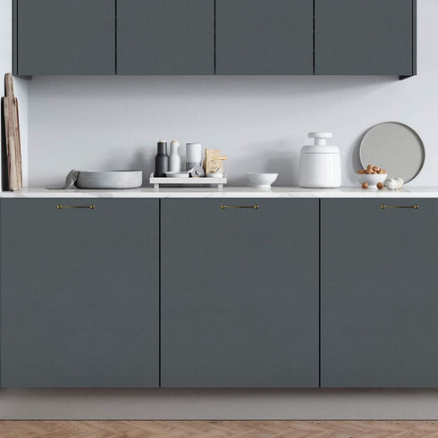 Mecpar Solid Grey Wallpaper 15.7" x 78.7" Matte Grey Contact Paper Grey Peel and Stick Wallpaper Textured Vinyl Film Self-Adhesive Removable Thick...