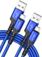 JSAUX Micro USB Cable Android Charger, (2-Pack 3.3FT+6.6FT) Micro USB Android Charger Cable Nylon Braided Cord Compatible with Galaxy S7 S6 J7 Edg...