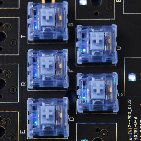 Gateron China Joy Switch Mechanical Keyboard Custom 45gf 50gf Pom Series 5 Pin Purple Blue CJ Translucent Mechanical Keyboard Switch (70 PCS, CJ L...