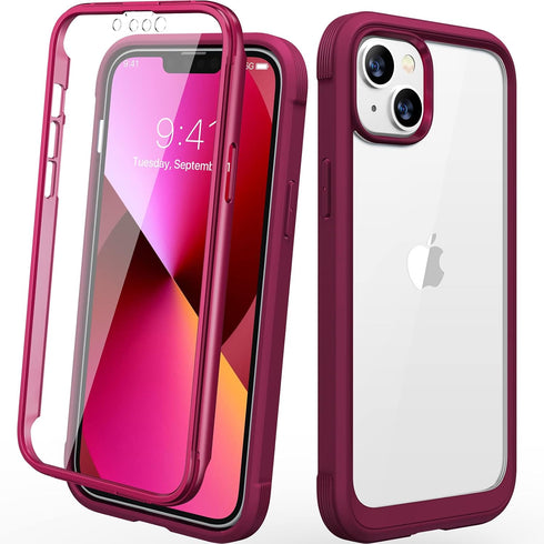 Diaclara Designed for iPhone 13 Case, Full Body Rugged Case with Built-in Touch Sensitive Anti-Scratch Screen Protector, Soft TPU Bumper Case for ...