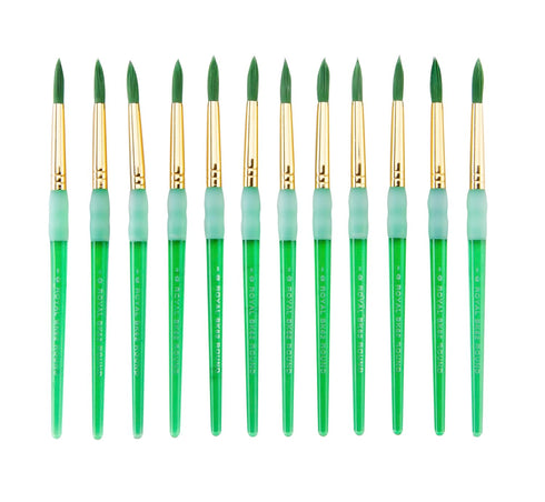 Royal Brush Big Kids Choice Paint Brush, Round, Size 8, Pack of 12 - 1300673...