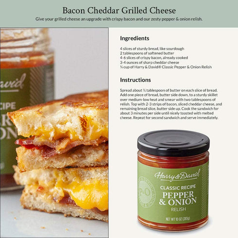 Harry & David Classic Recipe Pepper & Onion Relish (10 Ounces), Hot Dog Topping, Hamburger Relish, Condiment Staple...