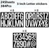 384 Pcs 24 Sheets Large Letter Stickers, 3 Inch Bulletin Board Letters, Vinyl Stick On Letters for Bulletin Boards, Self Adhesive Letters for Bull...