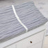 TL Care Printed 100% Cotton Knit Fitted Contoured Changing Table Pad Cover - Compatible with Mika Micky Bassinet, Navy Fun Stripe, for Boys and Gi...