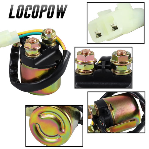 LOCOPOW Starter Solenoid Relay for Honda Rancher 350 420 TRX350 TRX420 ATV 4x4, Foreman 400 450 500, Rubicon 500, FourTrax 200, Pioneer 700, Rinco...