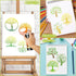 36 Pieces Tree of Life Stencils, 4 Inch Round Reusable Tree Stencils for Painting on Wood Plastic Drawing Natural Tree Template for Coaster Canvas...