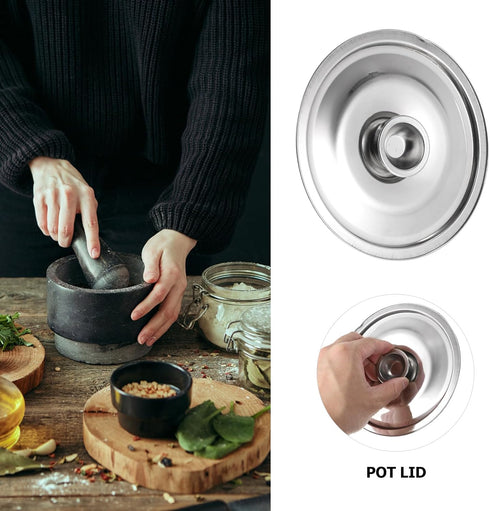 Silver Stainless Steel Pan and Pot Lid - Universal Replacement Cover for Skillets - Frying Pans - for Cast Iron Cookware - 16cm Diameter...