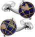 HAWSON Rotatable Navy Blue Globe Cufflinks for Man Shirts....