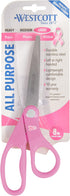 Westcott 15387 8-Inch Pink Ribbon Stainless Steel Scissors For Office and Home...