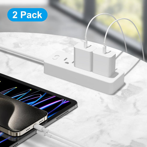 iPhone 15 Charger Fast Charging - 20W USB C Wall Charger Block and 10Ft Type C to C Cable for iPhone 15/15 Pro/15 Pro Max, iPad Pro, Air 5/4, iPad...