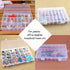 Kalolary 24 Girds Clear Plastic Organizer Container Jewelry Storage Box with Adjustable Divider Removable Grid Compartment for Beads Earring Conta...