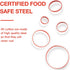 5 Pcs Round Circle Cookie Cutters 1.9", 2.3", 2.7", 3.1", 3.5", 0.4MM Thickness Heavy Duty Food-Grade Stainless Steel, Biscuit Cutter, Mini Cookie...