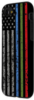 iPhone SE (2020) / 7 / 8 Police Military and Fire Thin Blue Green Red Line Flag Case...