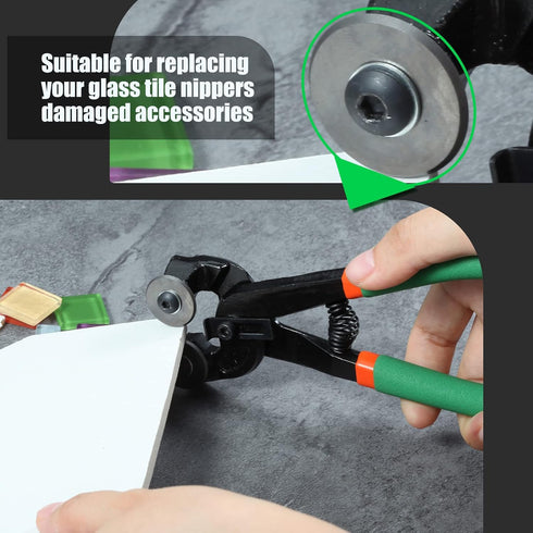 Mosaic Tile Cutter Replacement Wheel Tungsten Carbide Cutter Scoring Wheel Accessories Parts Cutting Wheel With Washers Screw Hex Wrench For Wheel...