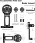 ROCKBROS Bike Computer Mount Out-Front Bike Computer Mount Aluminum Integrated Bicycle Computer Mount Cycling Computer Mount Compatible with Garmi...