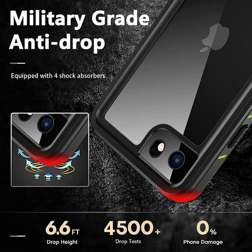 Waterproof iPhone SE 2022/SE 2020/iPhone 8/iPhone 7 Case Shockproof,Full Body Protective Case with Screen Protector,Heavy Duty Phone Case for iPho...