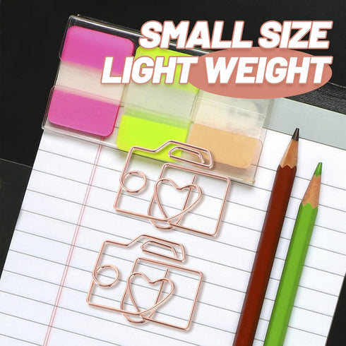 20pcs Metal Mini Paper Clip Decorative Paper Clips Exquisite Clips Multi-use Paper Clips Unique Shaped Paper Clips Exquisite File Clips Craft Clip...